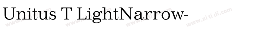 Unitus T LightNarrow字体转换